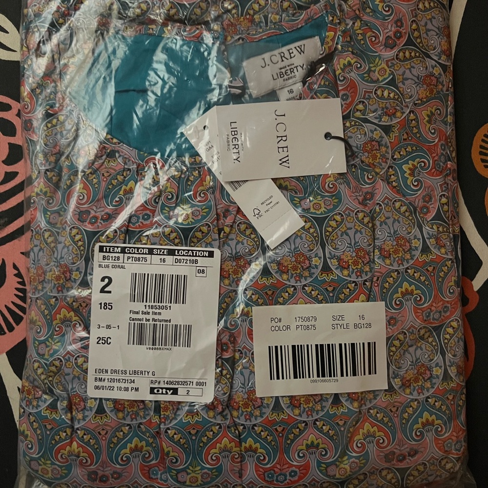 J. Crew x Liberty Organic Cotton Dress NWT - 16
